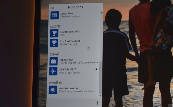 Windows 10 Cortana notebook
